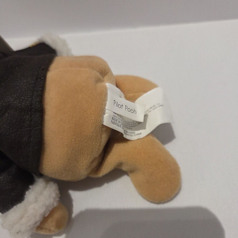Disney Store Mini Bean Bag Plush Pilot Pooh 8" New W/ Tag #122 - Picture 5 of 8